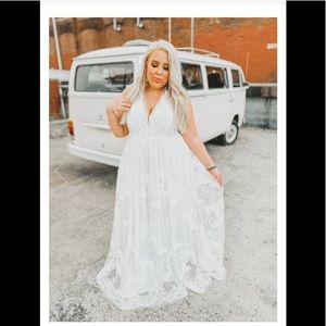 Brand new Sequin Lace White Maci Dress